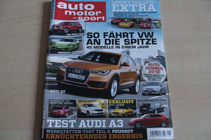 Deckblatt Auto Motor und Sport (16/2012)